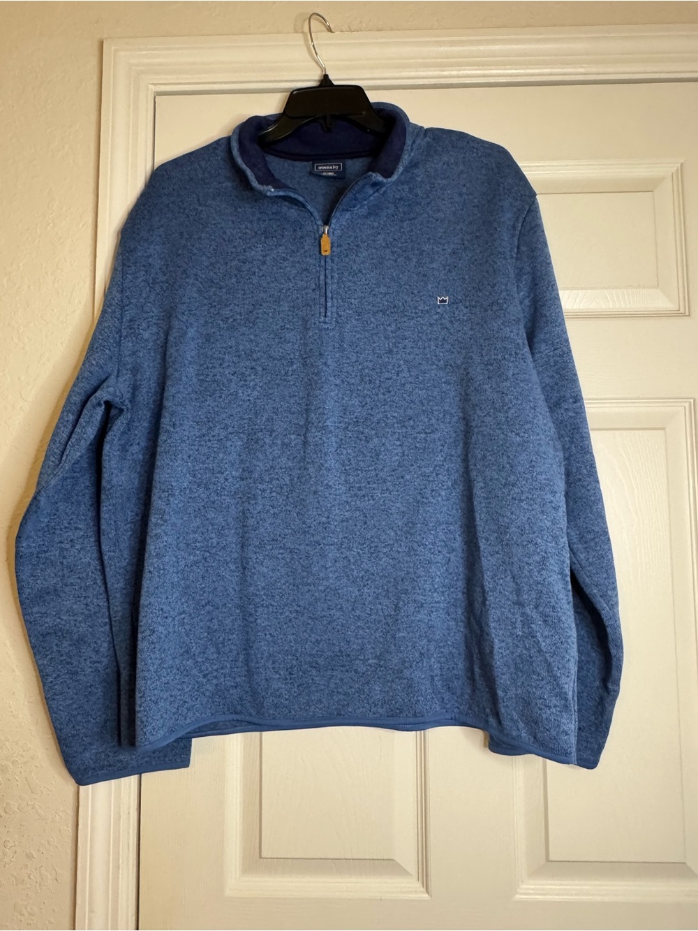 crown & ivy Blue Half-Zip Men's Sweater